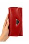 Stylish Design Wallet with Zippered Coin Compartment, Card Holder and Phone Compartment Red
