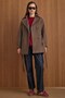 Apolet Detailed Oversize Short Coat Brown 3149 - 3