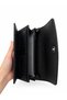 Stylish Design Wallet with Zippered Coin Compartment, Card Holder and Phone Compartment, Black Matte - 6