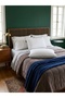 Luxury Ribbed Pillow |   Navy Blue Satin Trim |   Microfiber Fabric |   Nanojel Supported Ultra Full Form |   800Gr - 6