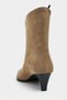 Harper Rome Beige Genuine Suede Pointed Toe Cone Heel Women's Boots - 6