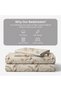 3 Pieces Flat Bedsheet Set with Floral Pattern King Size Bed Pillow Cover Set with 1 Bedsheet, 2 Pillow Cover Bedding Set King (U.K. Standard)) (Beige, King (U.K. Standard)) - 4