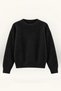 Women's Black Crew Neck Ultra Soft Textured Sweater