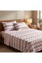 Luxury 3-Piece Cannon Cotton Bedsheet King Size (270x250 cm) – 200 Thread Count Flat Sheet with 2 Pillow Covers, Soft Breathable 3-Piece Bedding Set (Pink, King (U.K. Standard)) - 5
