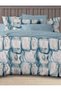 3 Pieces Flat Bedsheet Set with Floral Pattern King Size Bed Pillow Cover Set with 1 Bedsheet, 2 Pillow Cover Bedding Set King (U.K. Standard)) (Turquoise., King (U.K. Standard)) - 2