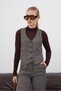 Women's Patterned Wide-Leg Palazzo Pants and Vest with Pockets and Belt - 5