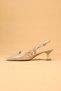 Women's Short Heeled Buckle Open Back Evening Dress Shoes Heeled Shoes - 6