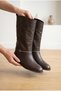 Women's Metal Ring Detailed Short Heeled Casual Ankle Boots - 3