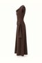 Degaje Collar Brown Suede Dress with Accessories - 4
