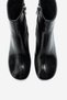 Aubert Black Wrinkled Patent Leather Women's Heeled Boots - 4