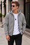 Men's Winter Comfortable Fit 3 Thread Threaded Metal Zipper Hooded Sweatshirt - 6