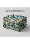 Luxury King Size Bedding Set 3-Piece | Digital Floral Bedsheet | Wrinkle-Free & Easy Care and 1 Flat Bedsheet & 2 Pillow Covers. King (U.K. Standard)) (Turquoise Floral, King (U.K. Standard)) - 4