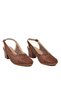 Brown Straw Detailed Women's Heeled Shoes - 3