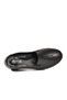 Black Genuine Leather Women's Casual Shoes with Side Elastic - 4