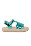 Water Green Velcro Strap Soft Comfortable Sole Girls' Sandals - 2