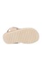 Beige Velcro Strap Baby Sandals with Stone Detail - 5