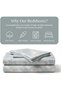 Luxury 3-Piece Turkish Satin Cotton Bedsheet Set – King Size | Ultra Soft, Breathable & Wrinkle-Resistant | Elegant Collection Bedding with 2 Pillowcases (Light Blue Floral, King (U.K. Standard)) - 2