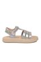 Silver Velcro Strap Soft Comfortable Sole Girls' Sandals - 2