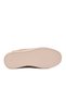 Beige Genuine Leather Perforated Rubber Laced Women's Casual Shoes - 5