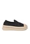 Black Straw Detailed Women's Casual Shoes