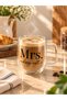Double Walled Glass Cup with Handle for Soft Drinks, Coffee and Tea 280ml