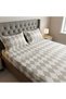 Luxury 3-Piece Turkish Satin Cotton Bedsheet Set – King Size | Ultra Soft, Breathable & Wrinkle-Resistant | Elegant Collection Bedding with 2 Pillowcases (White Abstract, King (U.K. Standard)) - 7
