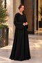 عباية إنترنت سوداء مزينة بكلفة - 3
