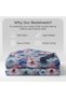 Luxury King Size Bedding Set 3-Piece | Digital Floral Bedsheet | Wrinkle-Free & Easy Care and 1 Flat Bedsheet & 2 Pillow Covers. King (U.K. Standard)) (Purple, King (U.K. Standard)) - 2