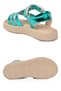 Water Green Velcro Strap Soft Comfortable Sole Girls' Sandals - 5