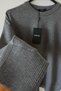 Gray Organic Cotton Basic Sweater - 3
