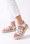 Silver Velcro Strap Soft Comfortable Sole Girls' Sandals - 3