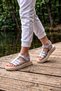 Silver Velcro Strap Soft Comfortable Sole Girls' Sandals