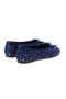 Women's Suede Stone Bow Detailed Flat Ballerinas - 4
