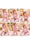 Baby Girl Hooded Plush Vest 3-Piece Set Teddy Bear Printed Sweatshirt Ruffle Pants and Vest - 2