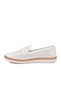 White (Wide Fit) Genuine Leather Memory Sole Women's Casual Shoes - 2