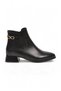 Zippered Stone Detailed Women's Heeled Boots Stylish Comfortable Office Event Daily Boots - 2