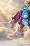 White Powder Velcro Girls' Hi Sneaker - 3