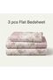 Luxury 3-Piece Turkish Satin Cotton Bedsheet Set – King Size | Ultra Soft, Breathable & Wrinkle-Resistant | Elegant Collection Bedding with 2 Pillowcases (Light Pink Floral., King (U.K. Standard)) - 4