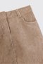 Girl's Velvet Beige Skirt - 3
