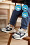 Navy Blue Velcro Patterned Baby Boy Sports Shoes - 3
