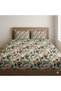 Luxury King Size Bedding Set 3-Piece | Digital Floral Bedsheet | Wrinkle-Free & Easy Care and 1 Flat Bedsheet & 2 Pillow Covers. King (U.K. Standard)) (Multicolor_, King (U.K. Standard)) - 3