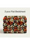 Luxury King Size Bedding Set 3-Piece | Digital Floral Bedsheet | Wrinkle-Free & Easy Care and 1 Flat Bedsheet & 2 Pillow Covers. King (U.K. Standard)) (Orange Floral, King (U.K. Standard)) - 4