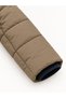 82510-26 Girl's Hooded Fur Detailed Zippered Pocket Inflatable Coat 6-9 Years Old - 8