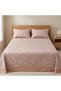 3 Pieces Flat Bedsheet Set with Floral Pattern King Size Bed Pillow Cover Set with 1 Bedsheet, 2 Pillow. Bedding Set (Floral Brown, King (U.K. Standard)) - 3