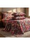 3 Pieces Flat Bedsheet Set with Floral Pattern King Size Bed Pillow Cover Set with 1 Bedsheet, 2 Pillow. Bedding Set (Pink Abstract, King (U.K. Standard))