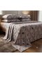 3 Pieces Flat Bedsheet Set with Floral Pattern King Size Bed Pillow Cover Set with 1 Bedsheet, 2 Pillow. Bedding Set (Purple Gray Abstract, King (U.K. Standard))