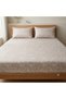 3 Pieces Flat Bedsheet Set with Floral Pattern King Size Bed Pillow Cover Set with 1 Bedsheet, 2 Pillow. Bedding Set (Light Floral Gray, King (U.K. Standard)) - 3