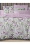 3 Pieces Flat Bedsheet Set with Floral Pattern King Size Bed Pillow Cover Set with 1 Bedsheet, 2 Pillow Cover Bedding Set (Cream Blue, King (U.K. Standard)) (Purple, King (U.K. Standard)) - 2