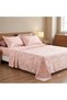 3 Pieces Flat Bedsheet Set with Floral Pattern King Size Bed Pillow Cover Set with 1 Bedsheet, 2 Pillow. Bedding Set (Light Orange Florall., King (U.K. Standard)) - 5