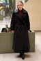 Kahma Detachable Leather Collar Detailed Epaulet Lined Trench Coat - 2